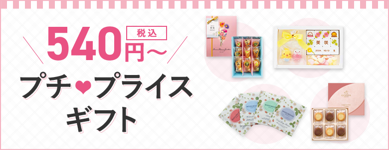 贈り先に合わせて、お手ごろ価格で色々選べるプチプライスギフト