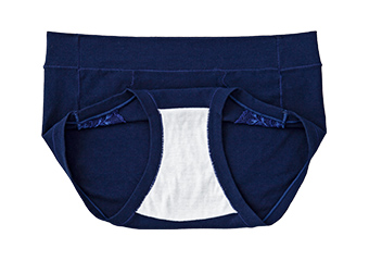 白い生地のマチ部分