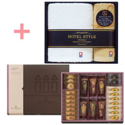 【旬ギフト】アンリ・シャルパンティエ タルトセットCと今治ホテルスタイルタオルAのセット