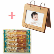 【旬ギフト】名入れアルバム型フォトフレームとキル フェ ボン バトンアソート5本入