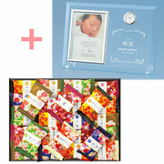 【旬ギフト】名入れ時計付きフォトフレームと金澤兼六製菓 金澤小町A