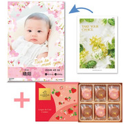 【旬ギフト】写真＆名入れ季節のごあいさつカタログ テイクユアチョイス ポピーとゴディバ あまおう苺クッキーアソート18枚入