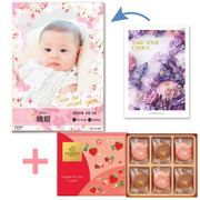 【旬ギフト】写真＆名入れ季節のごあいさつカタログ テイクユアチョイス ミモザとゴディバ あまおう苺クッキーアソート18枚入