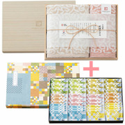 【旬ギフト】赤坂柿山 あ・ら・かしこ38枚入と今治謹製 紋織タオルF