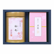 【旬ギフト】伊藤茶園 名入れ京都宇治煎茶と羊羹のセット〈桜〉