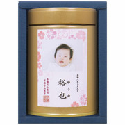 【旬ギフト】伊藤茶園 写真＆名入れ宇治煎茶1缶〈桜〉