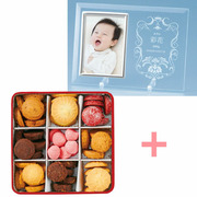 【旬ギフト】名入れフォトフレーム（小）とパティスリー・サダハル・アオキ・パリ コフレ アソーティモン ビスキュイE