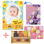 【旬ギフト】写真＆名入れ季節のごあいさつカタログ プルミエ ミニョンとゴディバ ドームバーム＆クッキー11個入