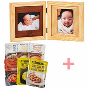 名入れ木製ダブルフォトフレームとNISHIKIYA KITCHEN スープ＆カレーギフトセットA