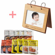 名入れアルバム型フォトフレームとNISHIKIYA KITCHEN スープ＆カレーギフトセットC