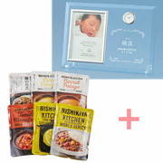 名入れ時計付きフォトフレームとNISHIKIYA KITCHEN スープ＆カレーギフトセットA