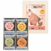 志ま秀 「ひよこクラブ」なりきり表紙 写真＆名入れ木箱入りえびせんべいアソートA