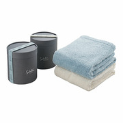 育てるタオル「feel」フェイスタオル2個セット フォグブルー＆ミスト