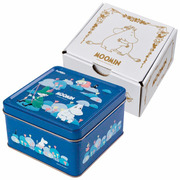 ムーミン 缶入りビスケットセットA ブルー（ミルク）