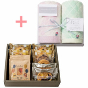 フォレシピ 写真＆名入れドリップコーヒーと焼菓子アソートCと今治クラシックふわもち甘撚りタオル